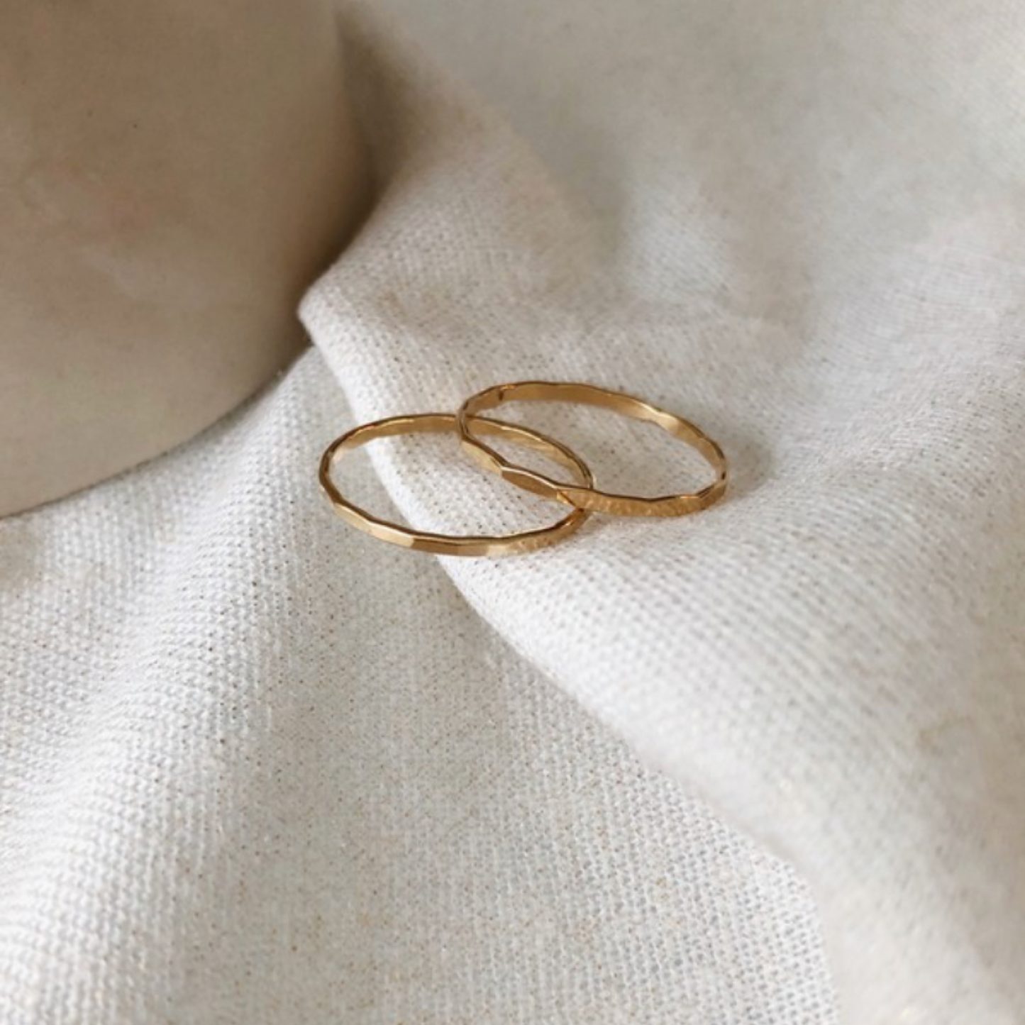 HAMMERED STACKING RING